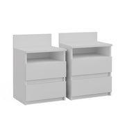 Vicco Comodino camera da letto Bianco 32.3 x 59.1 cm Set di 2