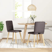 vidaXL Sedie da Pranzo 2 pz Marrone Scuro in Tessuto