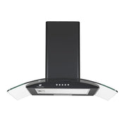 Cappuccio decorativo di Edison Continental - L60 cm - nero e vetro