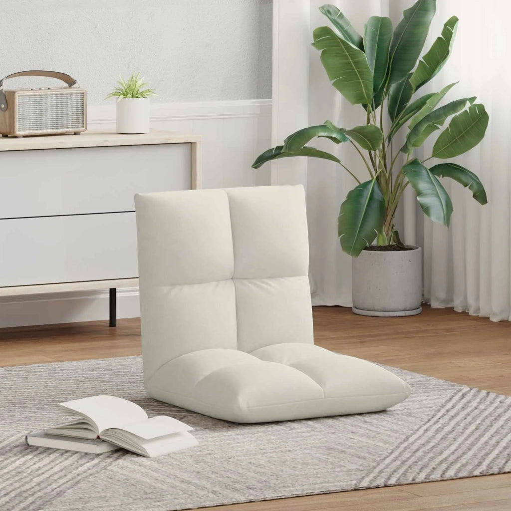 Sedia a pavimento regolabile Crema Velluto