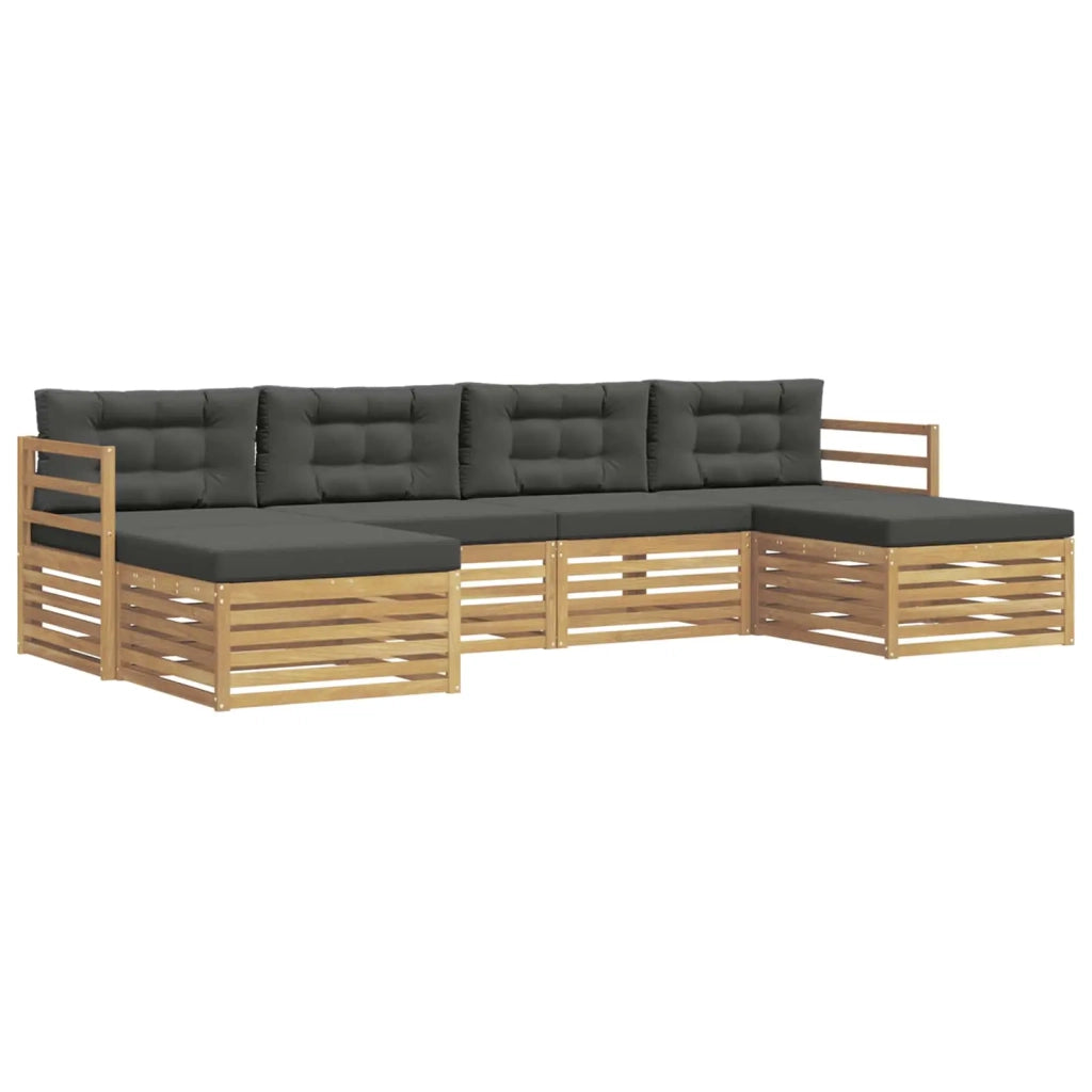 Set di divani da esterno 6 pz Bianco e Antracite 3390907