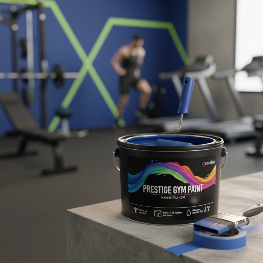 Pittura murale prestige gym paint blu profondo per palestre *** formato 0,750 lt, confezione 1