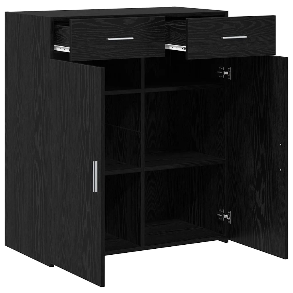 Armadio Rovere nero 80 x 42.5 x 93.5 cm Legno multistrato CFW9542930