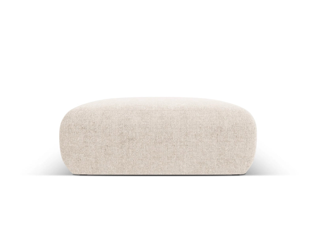 Cosmopolitan Design - Pouf "Nolio" 2 posti in ciniglia beige chiaro 
