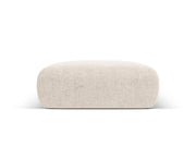 Cosmopolitan Design - Pouf "Nolio" 2 posti in ciniglia beige chiaro 