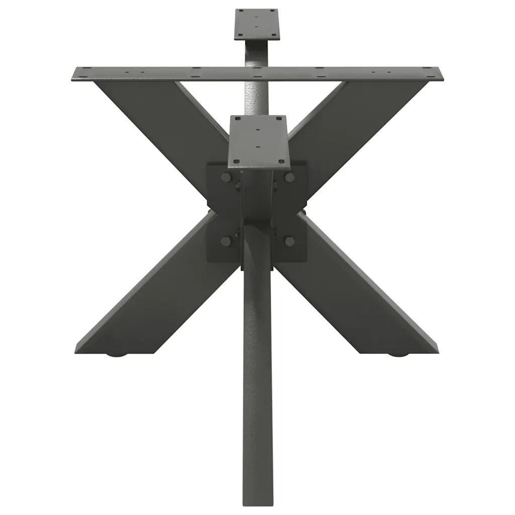 Gamba per tavolino da caffè a forma di ragno antracite 98x58x(42-43) cm in acciaio 4013110