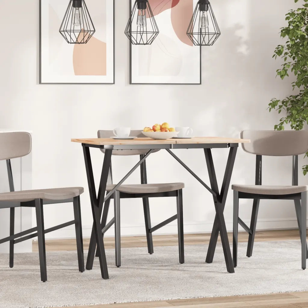 Telaio Gambe a X per Tavolo da Pranzo 80x40x73 cm in Acciaio 357909