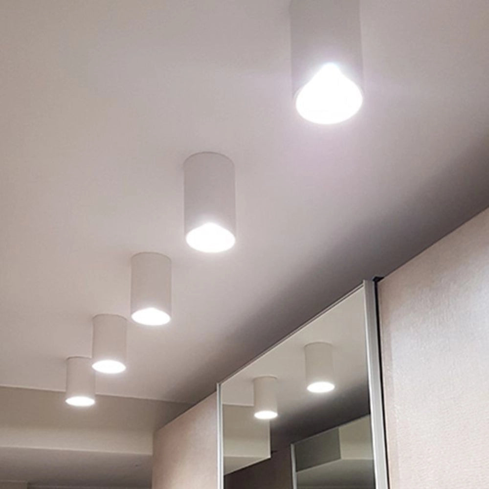 Applique lampada gesso bianco verniciabile da soffitto Ø 70 mm x l. 140 mm