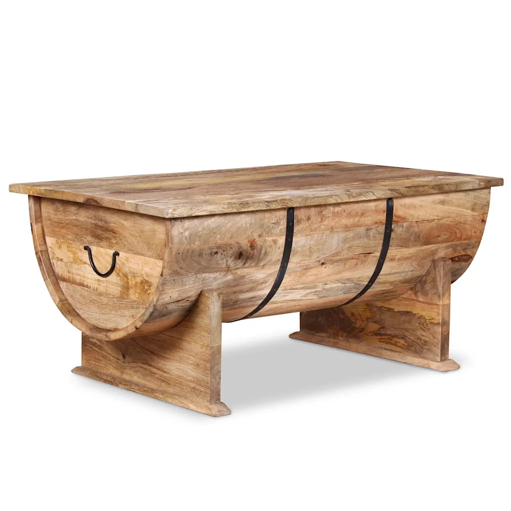Tavolino da CaffÃ¨ in Legno Massello di Mango 88x50x40 cm