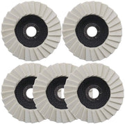 Set di 5 cerchi di abrasione in acciaio 125mm - Adatti per metallo/vetro - Massimo giri/min 15300 - Durevoli e pratici - Cerchi di abrasione per ruote