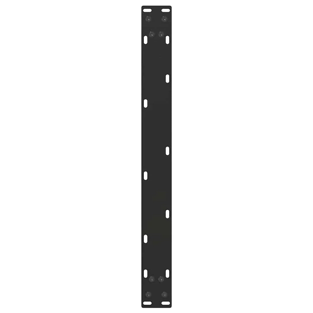 Set di 2 gambe per tavolino a forma di U 70 x 30 cm con pratici piedini livellatori design moderno in acciaio nero 02_0057384