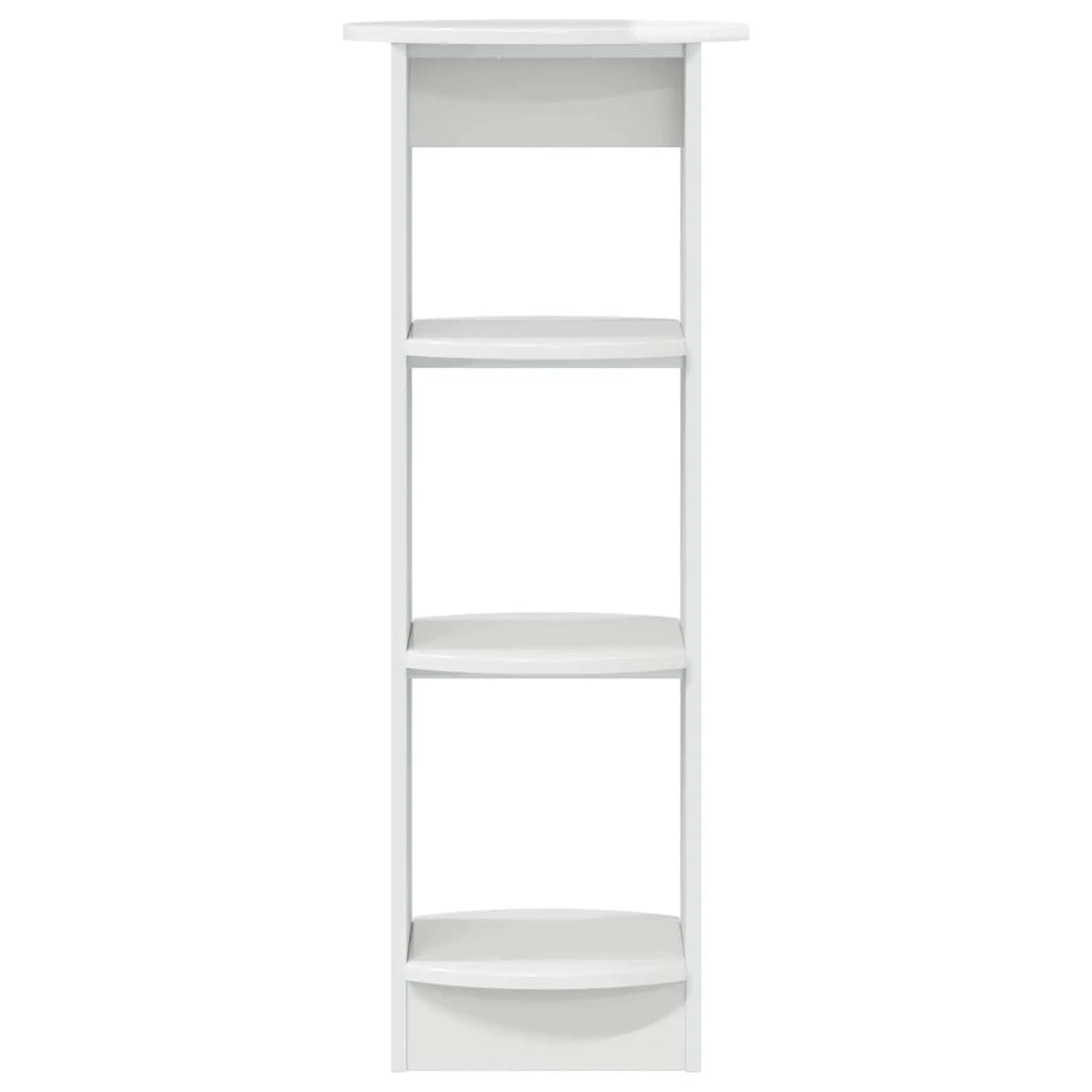 Mobile laterale Bianco Lucido 40 x 40 x 100 cm
