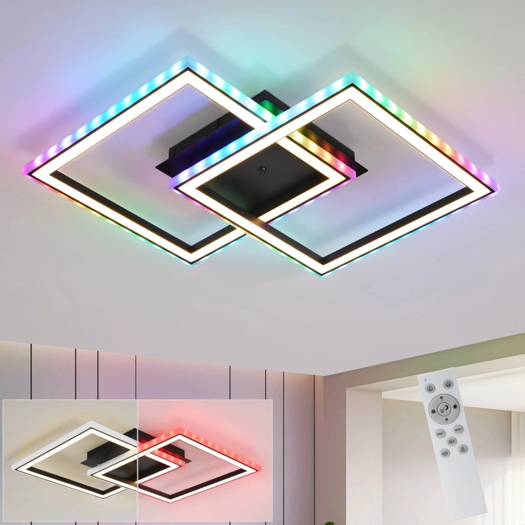 ZMH Lampada da soffitto plafoniera LED RGB telecomando illuminazione design per interni