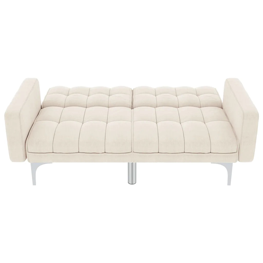 Divano Letto Crema in Tessuto cod mxl 25402