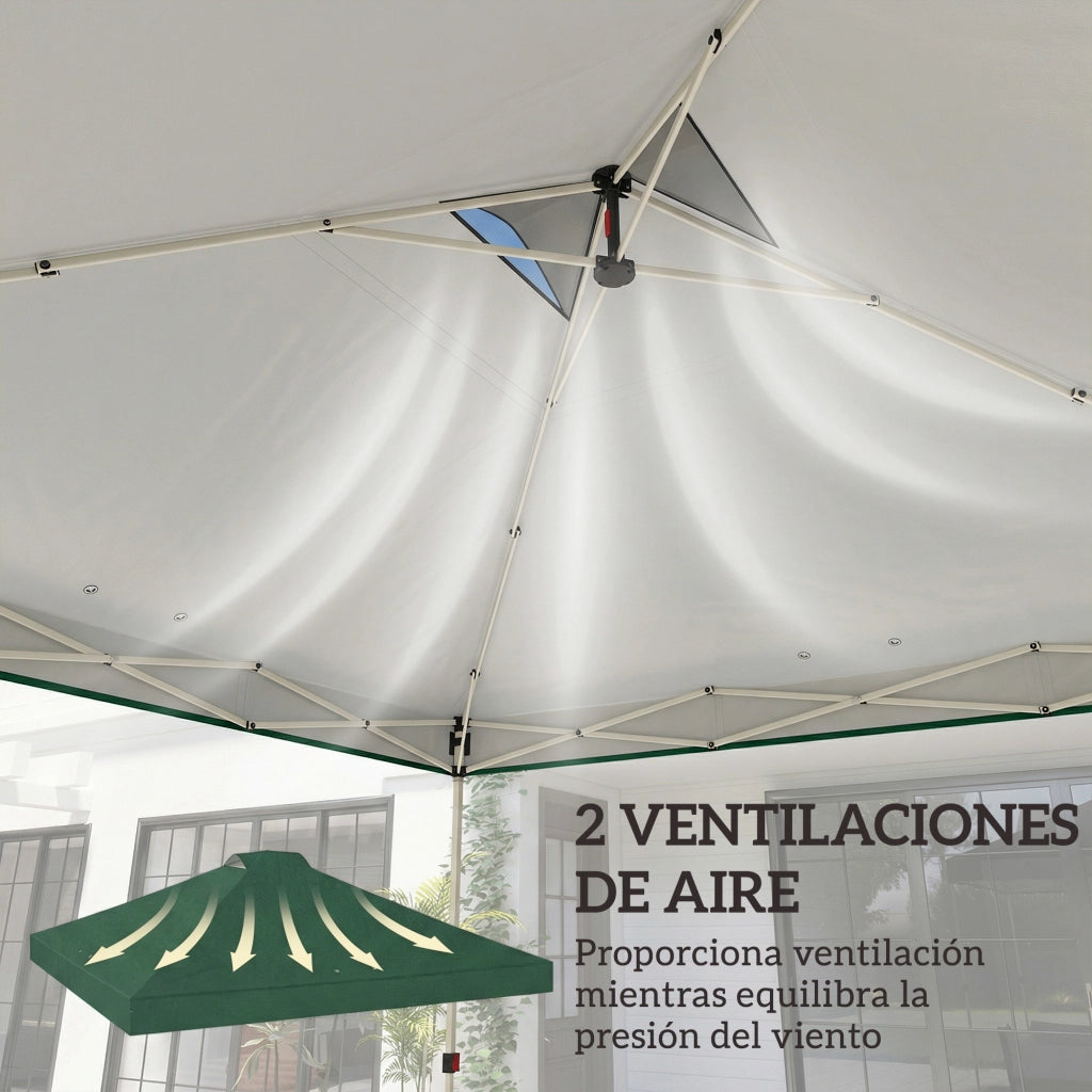 Tenda da sole per pergola 3x3 m ¨C zephmum ¨C verde tessuto Oxford 210D UV 50+