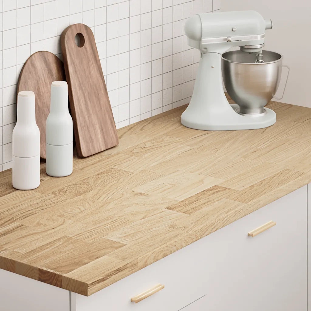 Piano Tavolo | Piano di Lavoro Cucina 140x63,5x2,7 cm Legno Massello Rovere
