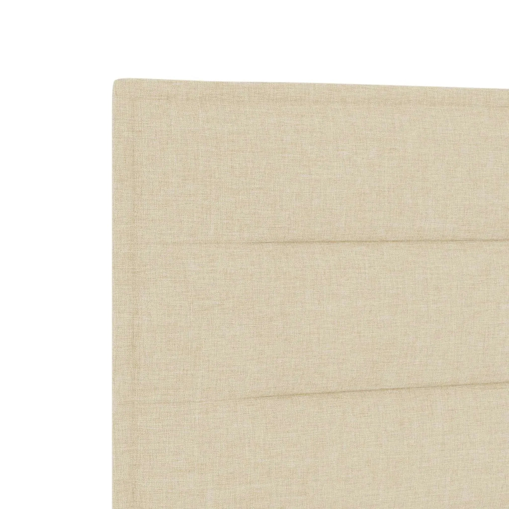 Letto ottomano con materasso Crema 100 x 200 cm Tessuto 3456224