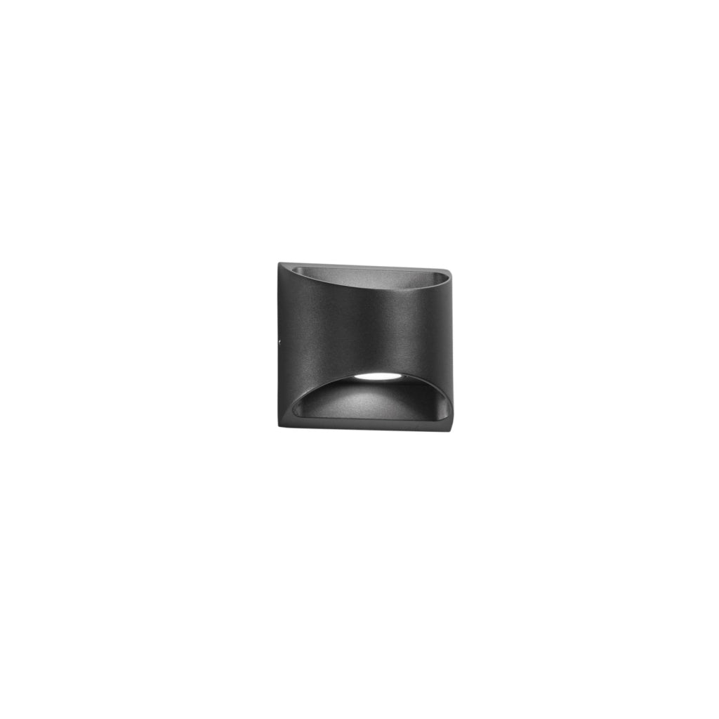 APPLIQUE BIEMISSIONE LED VEYRON NERA 7W 840LM CCT 3000K / 4000K IP54 13X6,9X12,3CM