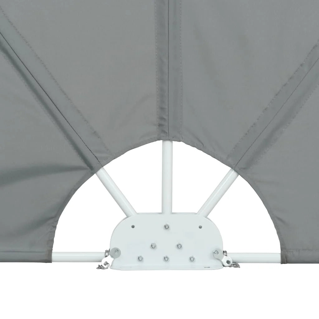 Tenda da sole laterale retrattile/schermo privacy per patio giardino terrazza balcone 400 x 200 cm grigio 02_0007075