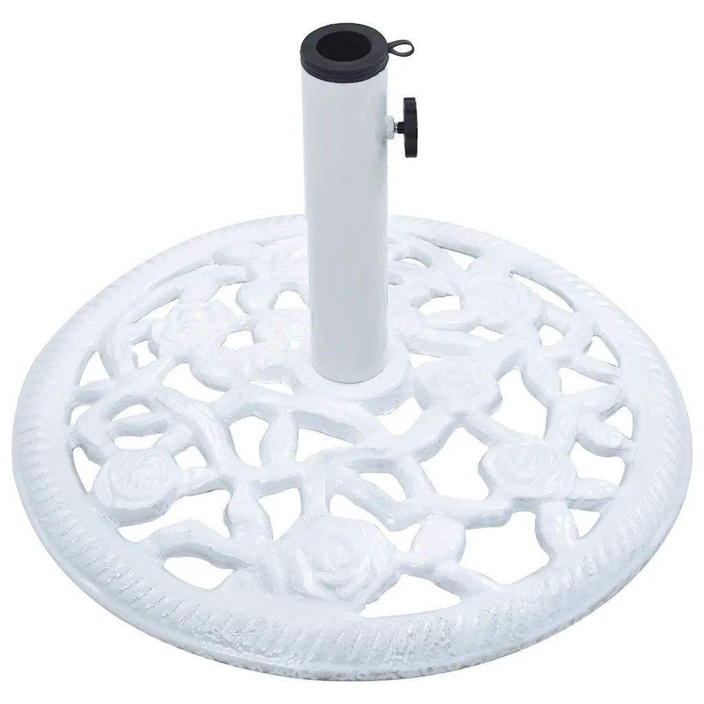 Base Ombrellone Bianca 12 kg 48 cm in Ghisa 47860