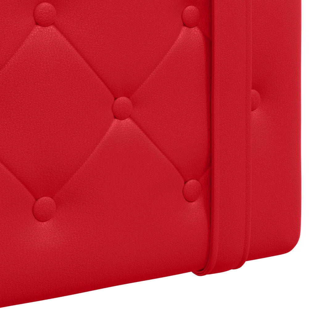 Testiera sospesa Con luce LED Rosso Similpelle