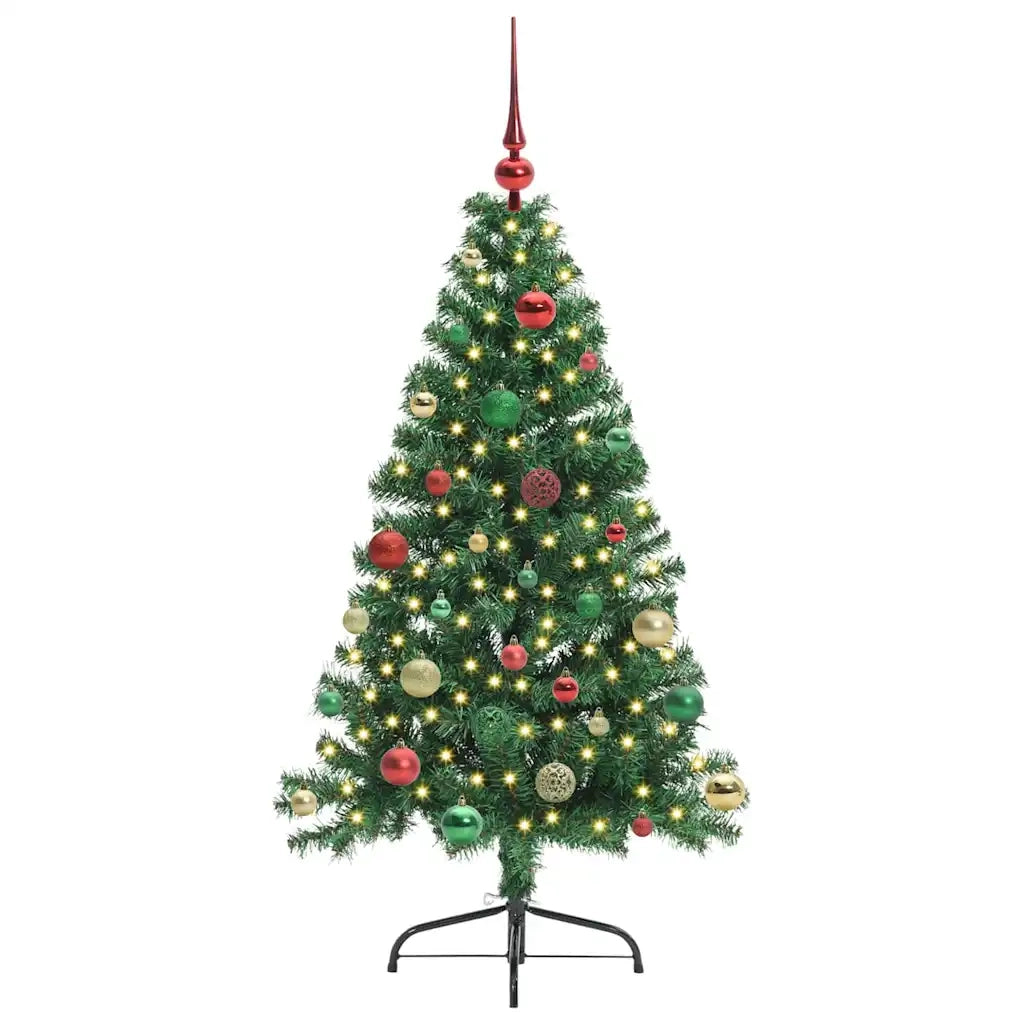Albero di Natale | Decorazioni natalizie artificiale con luci integrate Verde 150 cm