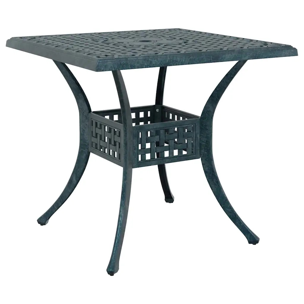 Set di Tavolo da Giardino 3 pcs Verde Alluminio pressofuso