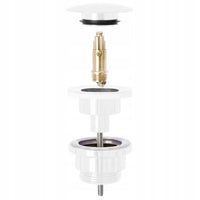 Tappo Per Lavabo Universale Klik-klak Rea White Mat