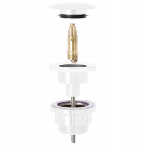 Tappo Per Lavabo Universale Klik-klak Rea White Mat