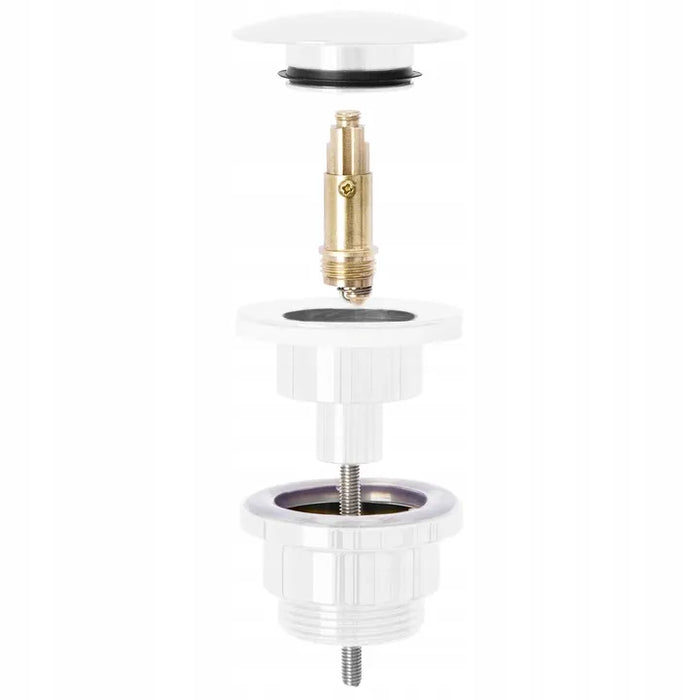 Tappo Per Lavabo Universale Klik-klak Rea White Mat