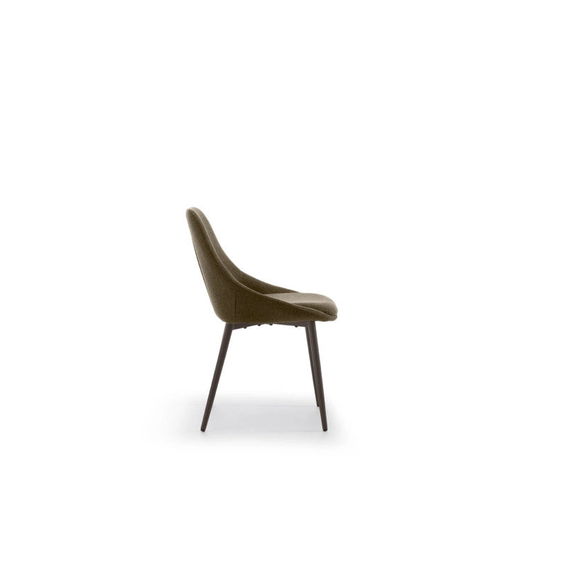 Sedia in tessuto easy-clean Gambe in metallo verniciato Kira 51cm X 59cm H 85cm Stones