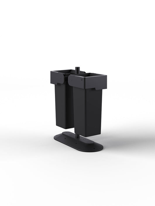 Portarifiuti Doppio su Base 2 Contenitori da 53 L 35,5x85x97,5 cm Grigio Antracite