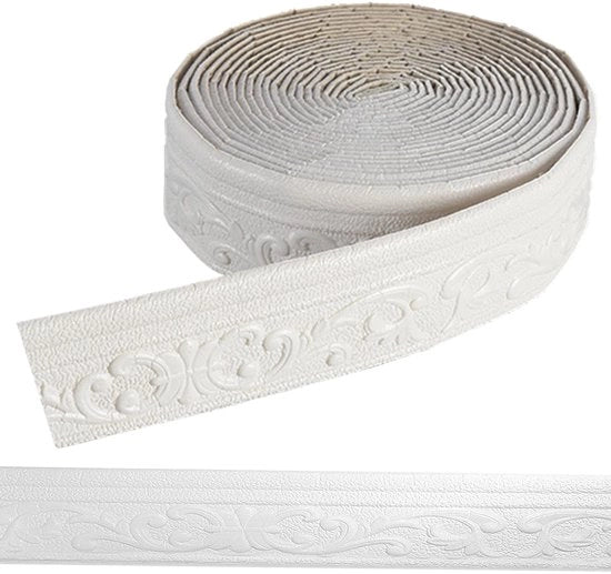Strisce Decorative 3D - Autoadesive - Strisce Decorative - Alta Elasticità - Resistente alle Sollecitazioni - Struttura a Schiuma XPE a 3 Livelli 7,8 cm x 10 m - Nastro Decorativo