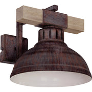 Applique industriale legno chiaro Hakon E27 15W Luminex
