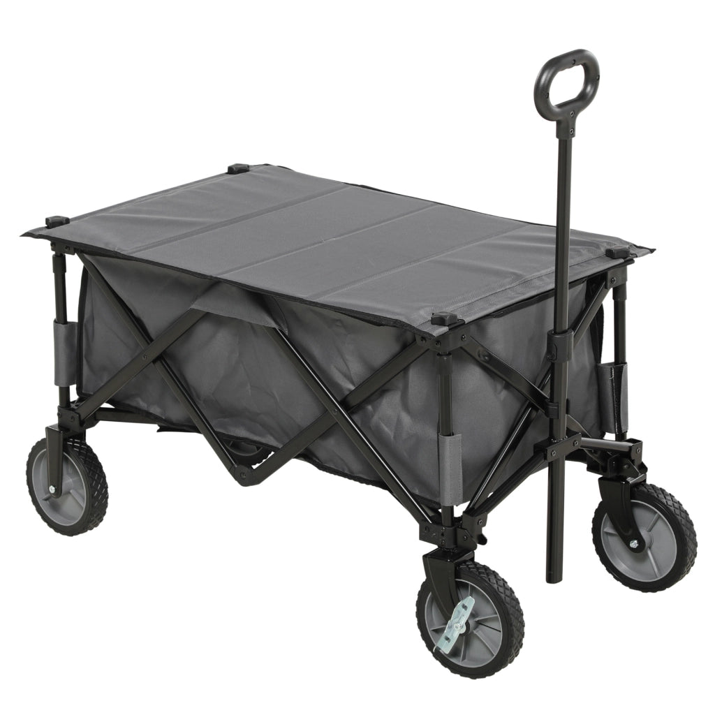 Carrello da giardino pieghevole ¨C zephmum ¨C grigio scuro 108x55x93 cm