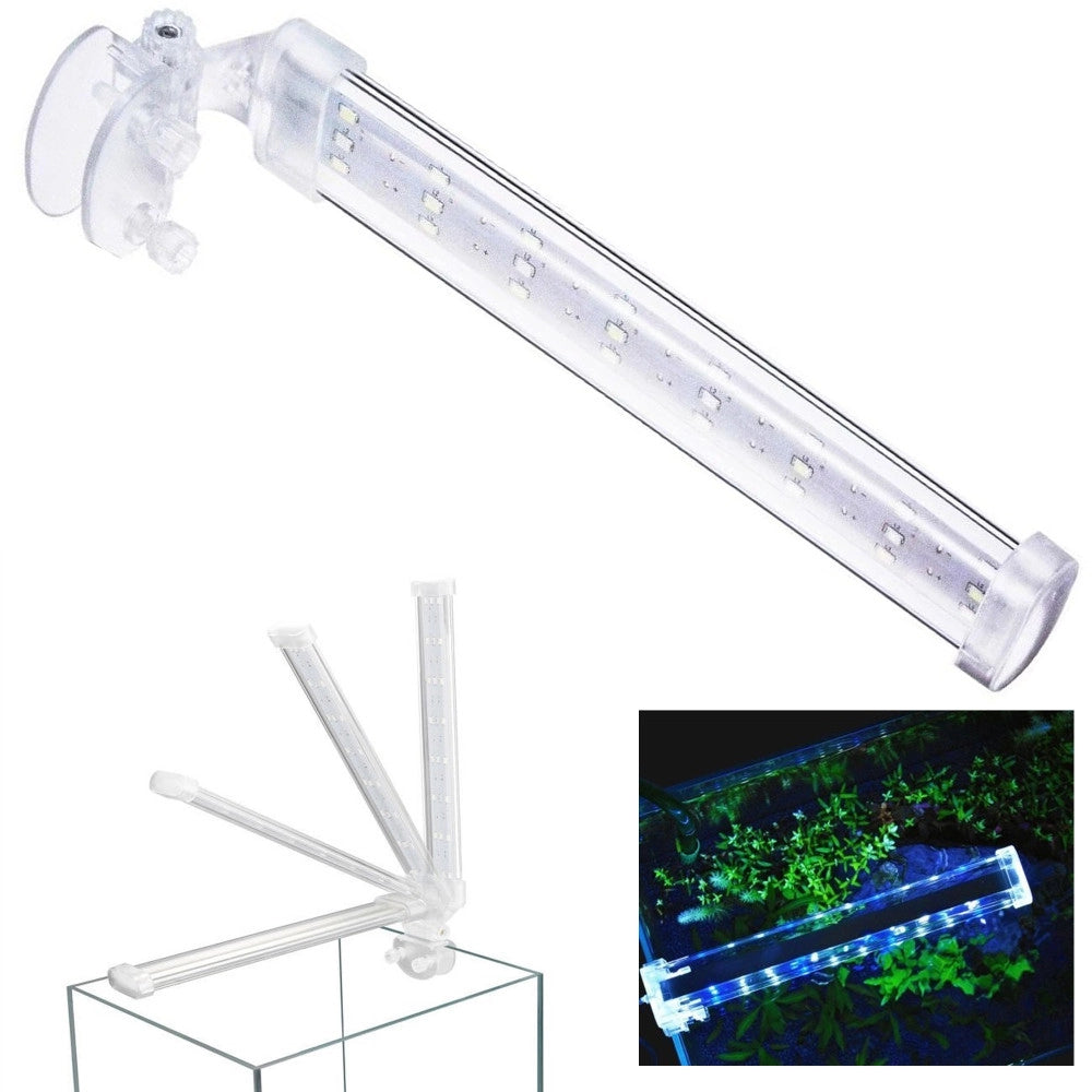 Trade Shop - Lampada Plafoniera Led Per Acquario Luce 8w Bordo Vasca Vetro Piante Pesci -