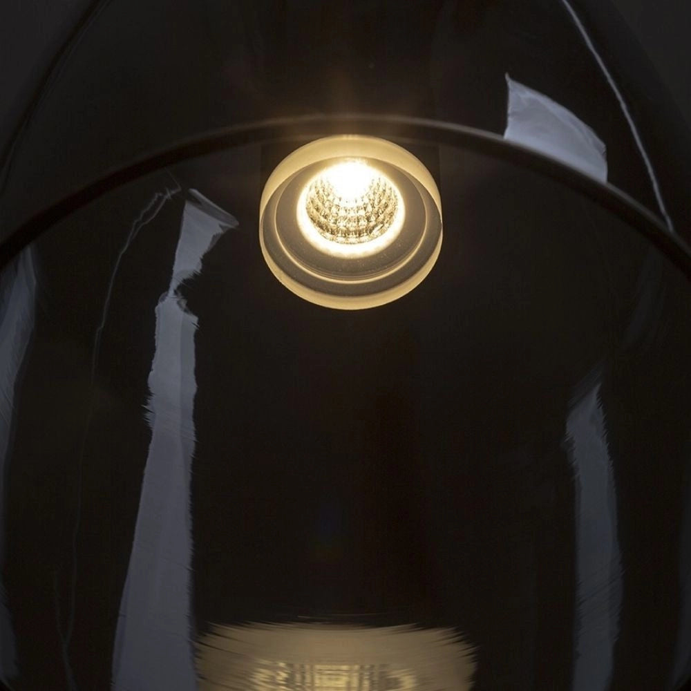 Lampadario BELLINI M LED a sospensione nero vetro fumè  230V LED 5W 30°  3000K