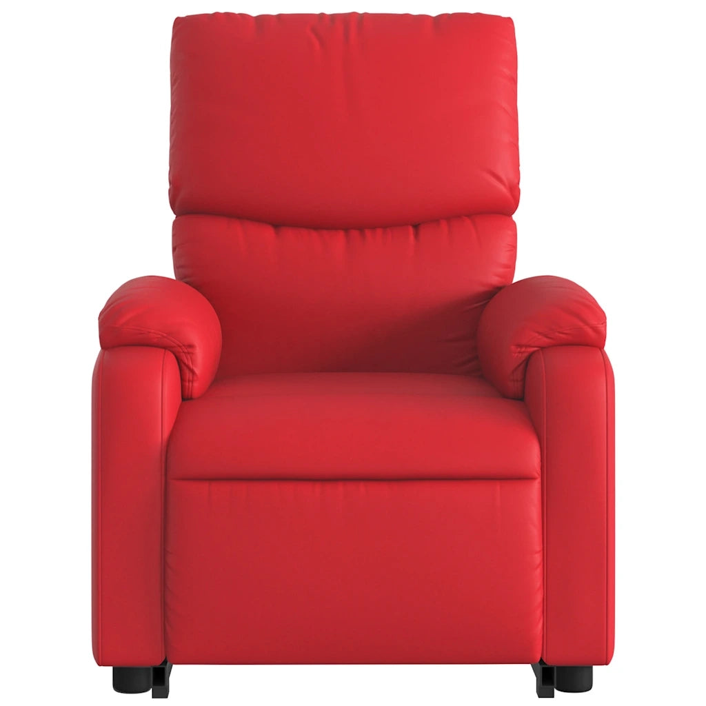 Poltrona Alzapersona Reclinabile Elettrica Rossa in Similpelle 3204912