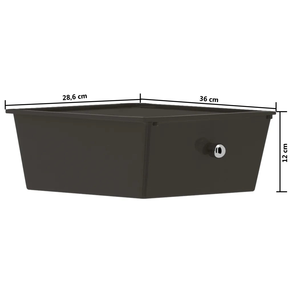 Carrello Portaoggetti Mobile con 4 Cassetti Nero in Plastica 320398
