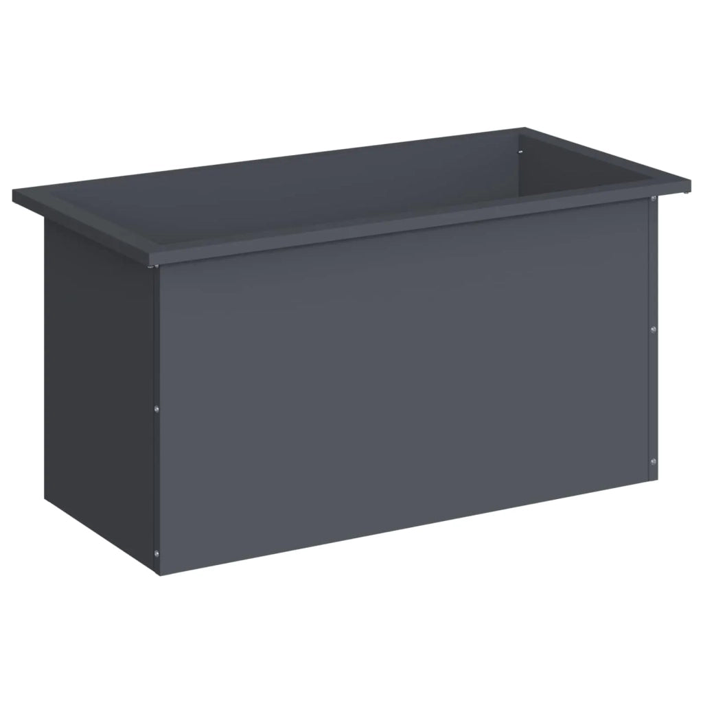 Fioriera da giardino con LED Antracite 40 x 80 x 40 cm Acciaio 8008158