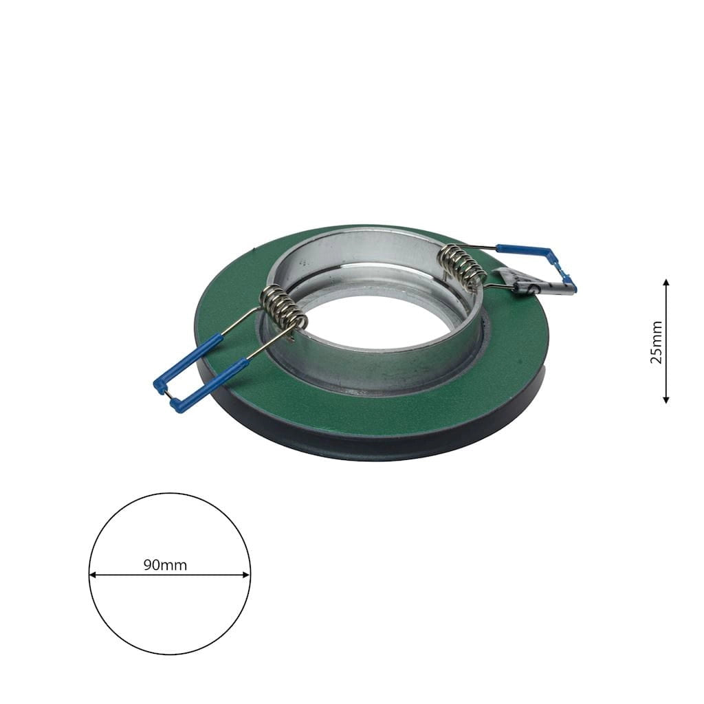 Faretto incasso soffitto rotondo vetro cromo GU10 35W