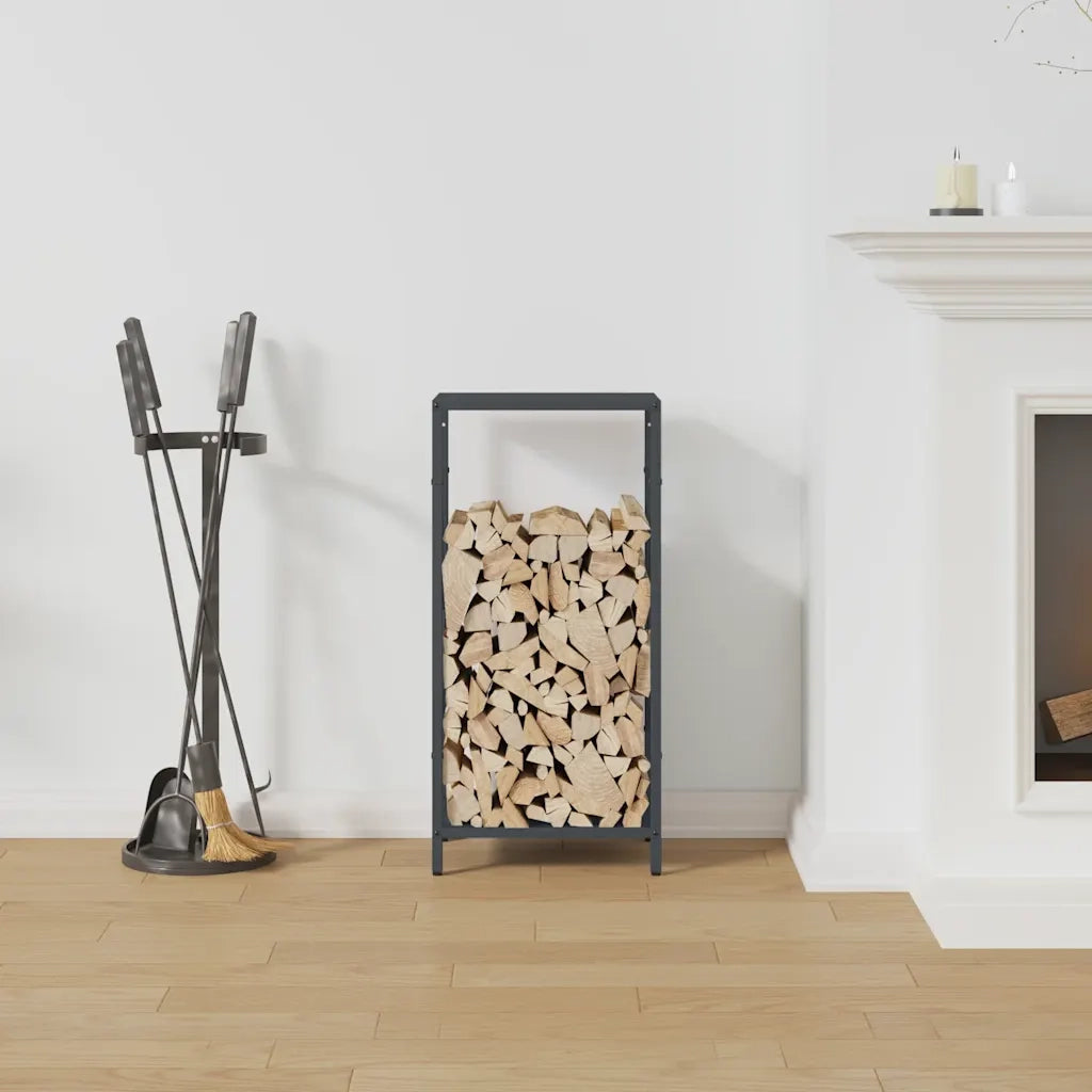 Rastrelliera per Legna da Ardere Antracite 34x25x70 cm 864321