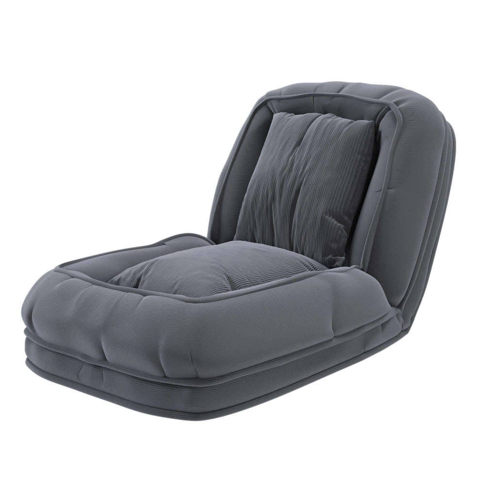 Sofa letto pieghevole ergonomico regolabile a 5 posizioni; 80x22x87 cm; grigio