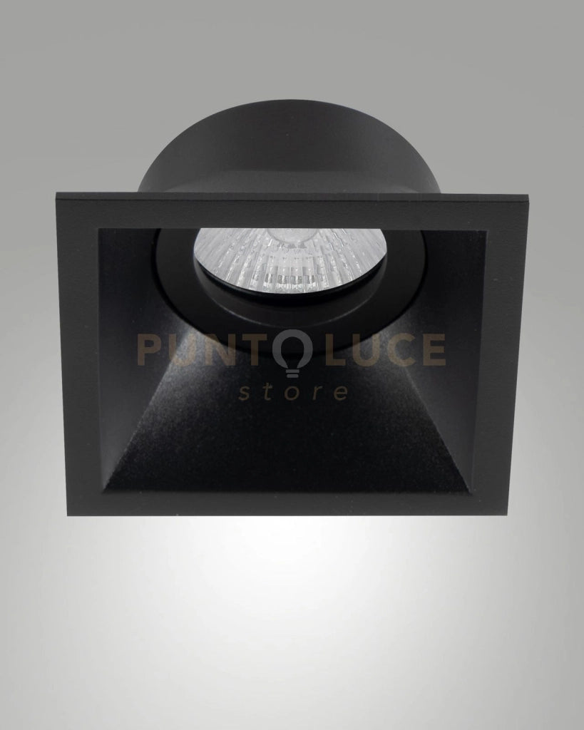 TOODLE FARETTO ATTACCO GU10 QUADRATO  NERO ORIENTABILE 9,3CM