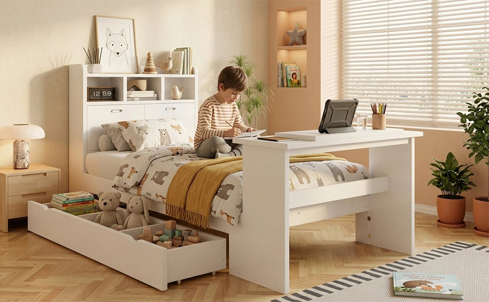 letto singolo legno bianco 90x200 cm