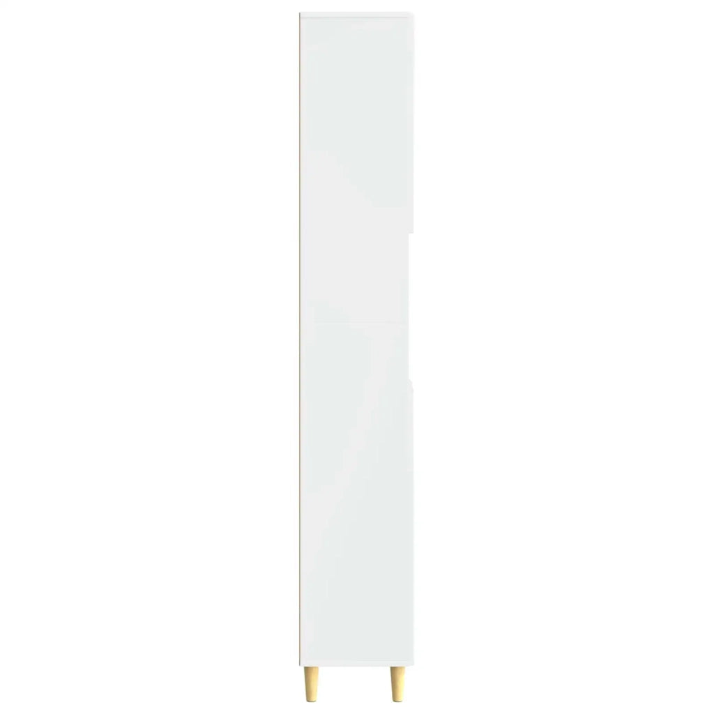 Armadio da Bagno con Ripiano Aperto DELFT Bianco Lucido 897039