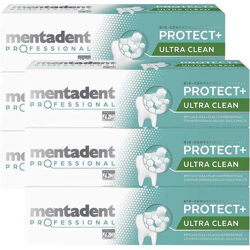 MENTADENT DENTIFRICIO SET 6 CONFEZIONI PROFESSIONAL 75 ML L'UNO PULIZIA EXTRA PROFONDA DEI DENTI