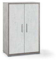 Mobile 2 Ante 71x110x41 cm Cemento/Ossido Bianco