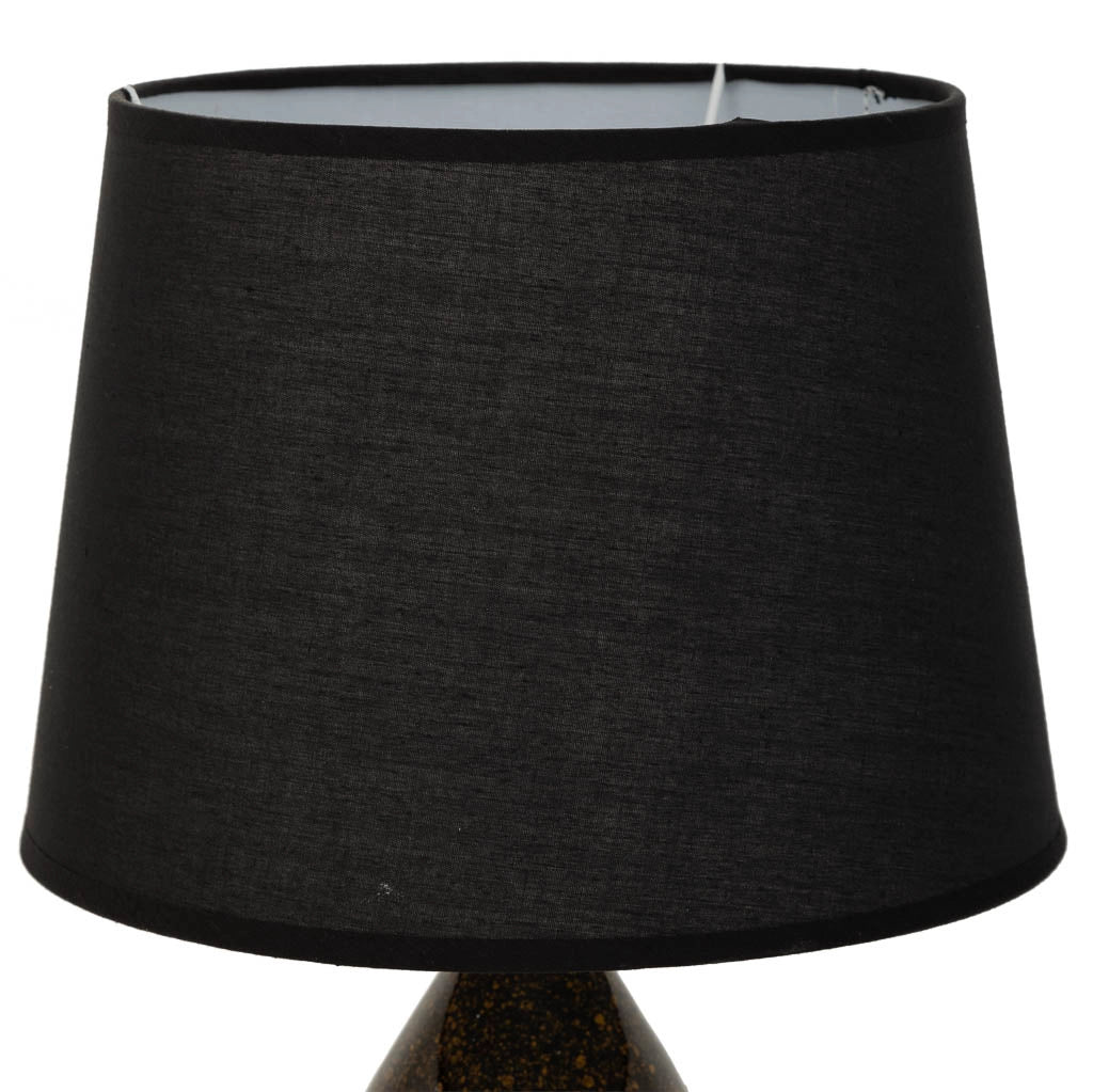 Lampada da tavolo in ceramica dorata 13,5x13,5x26,5h