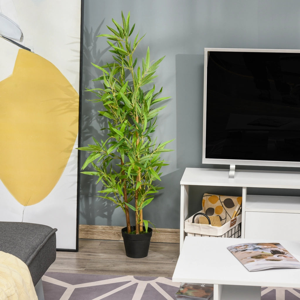 Pianta decorativa artificiale di bamb¨´, 120 cm, albero realistico per interni.